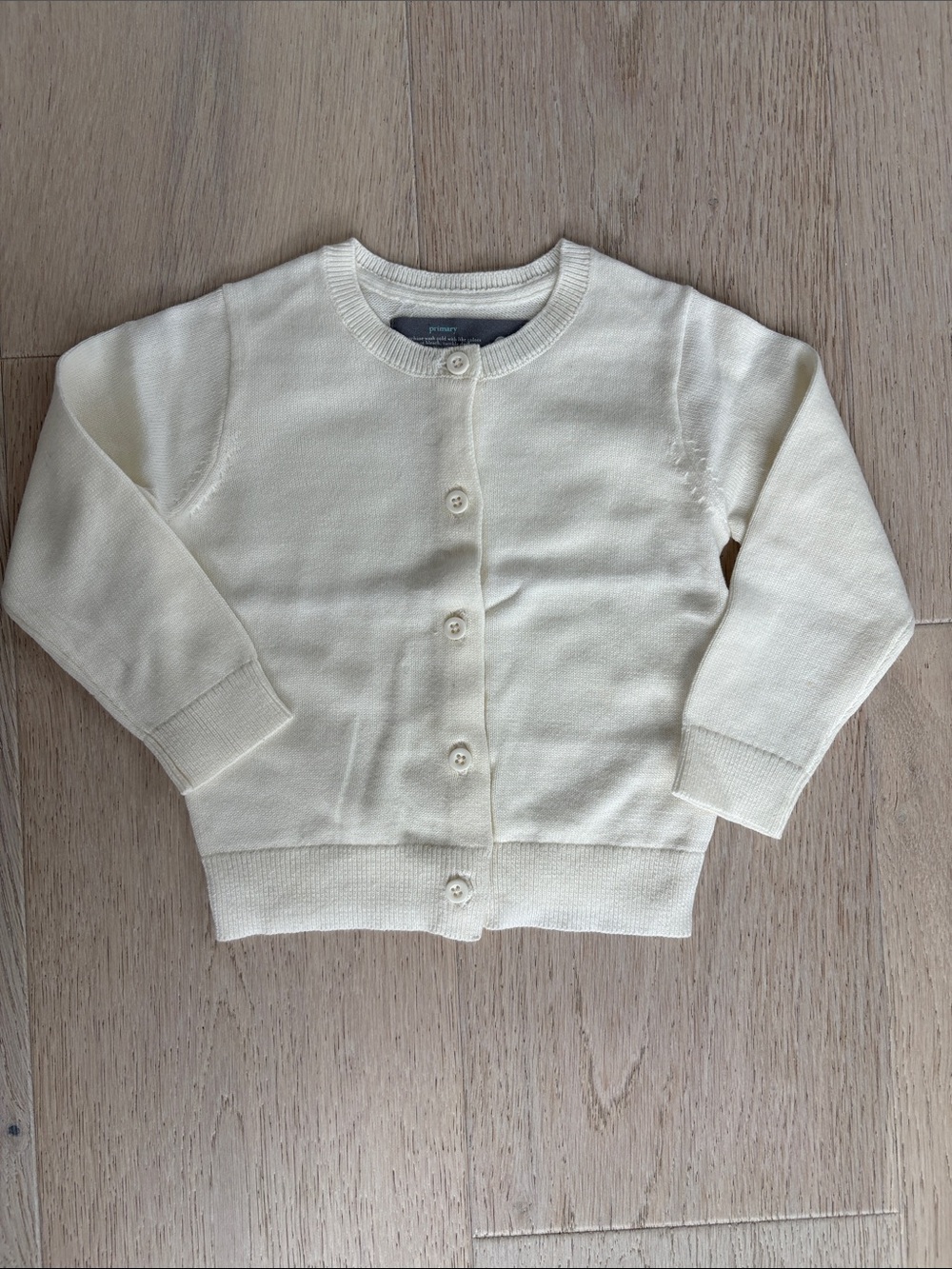 Primary Cream Button-Front Knit Cardigan